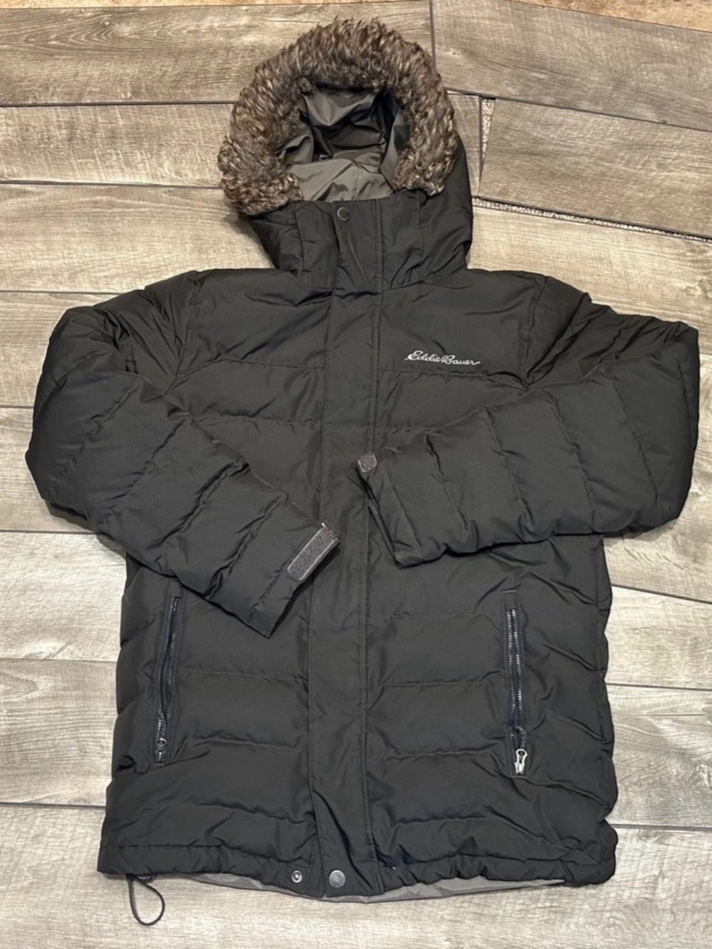Eddie Bauer Boundary Pass Down Feathers Men’s Puffer Hooded Parka Size Medium